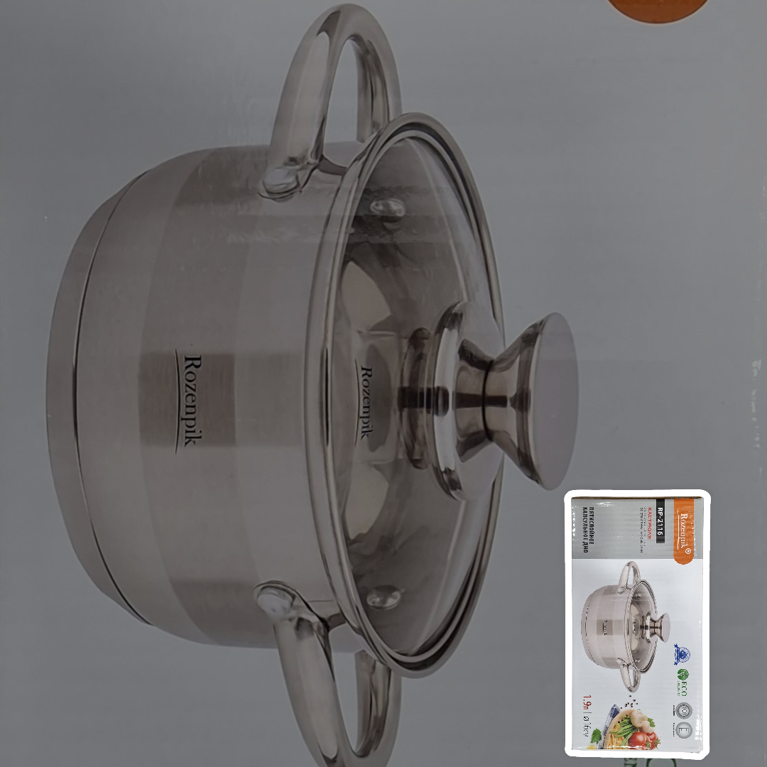 Кастрюля из нержавеющей стал 16см Rozenpik