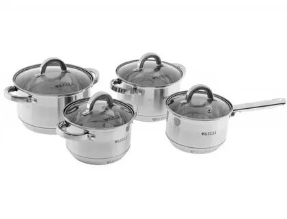Набор Кастрюль из 8-и предметов KL-4298 (1х2)