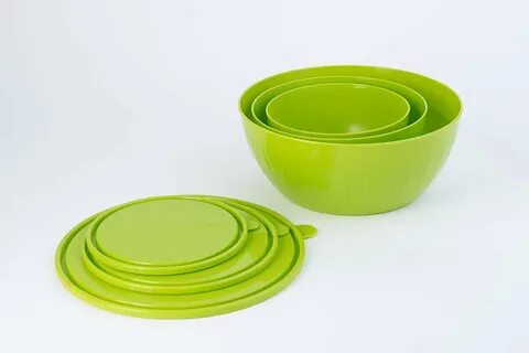 Набор мисок Fresh олива (1+2+3л) 3шт с крышками (Базовый)