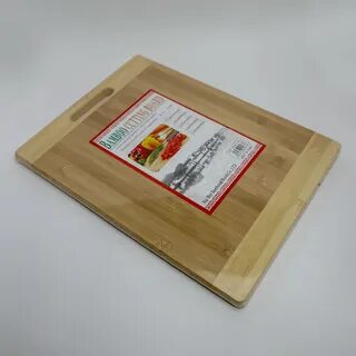 Разделочная доска с ручкой кухонная 22х32см (бамбуковая)