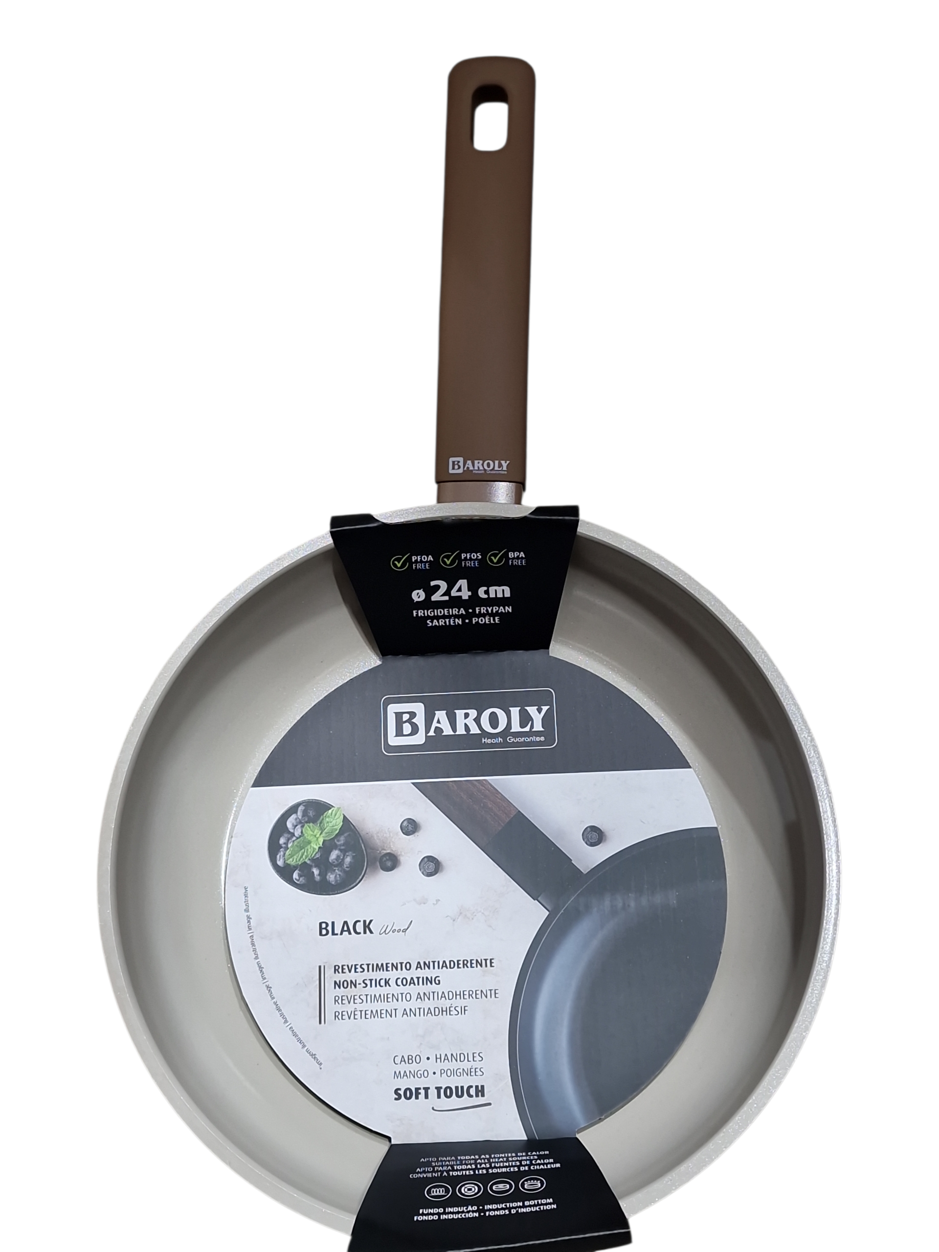 Сковородка кремовая, (BAROLY) 24cм.02.2526