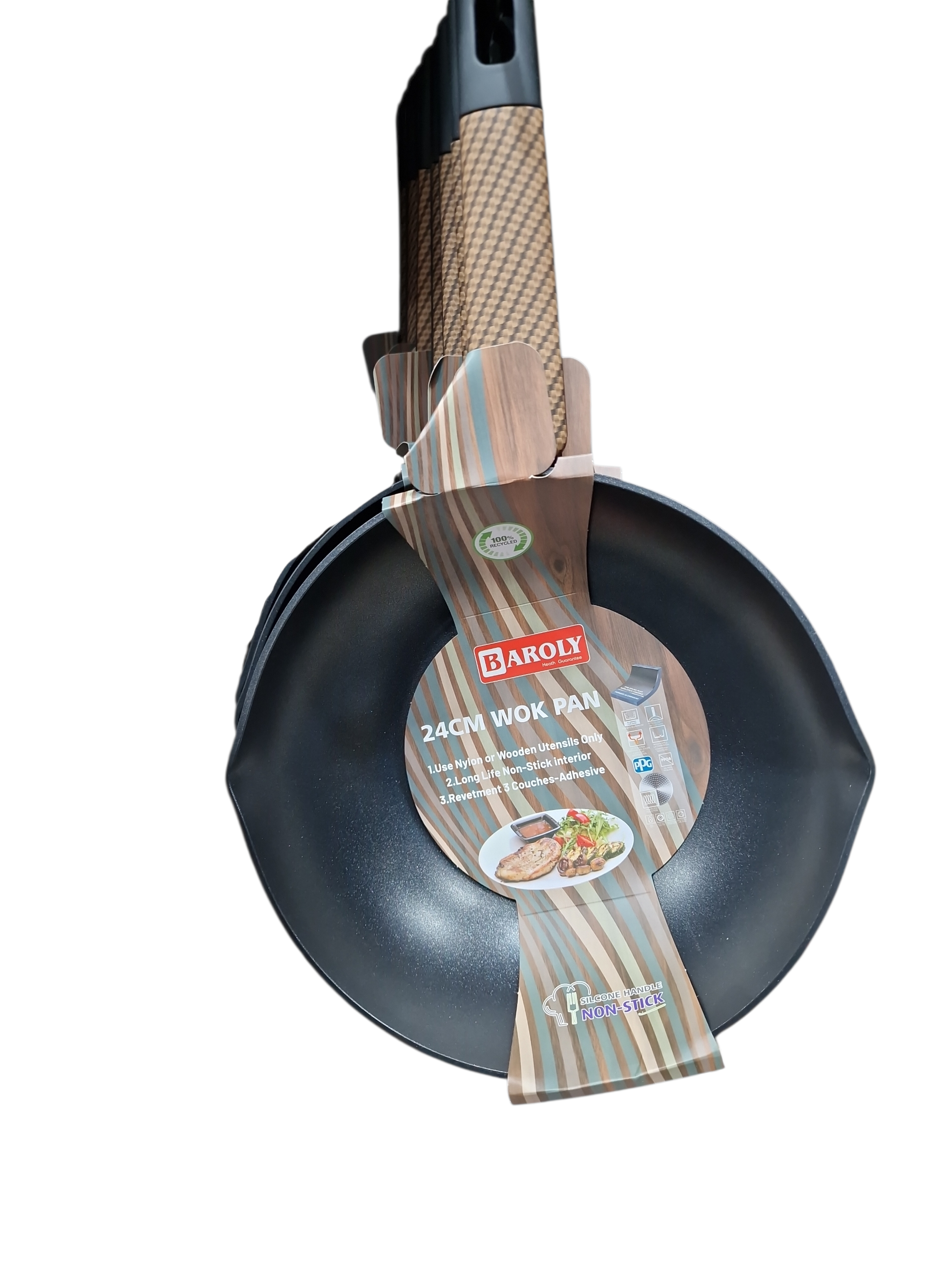 Сковородка ВОК индукционная (BAROLY) антипригарные 81120-7-С-24см