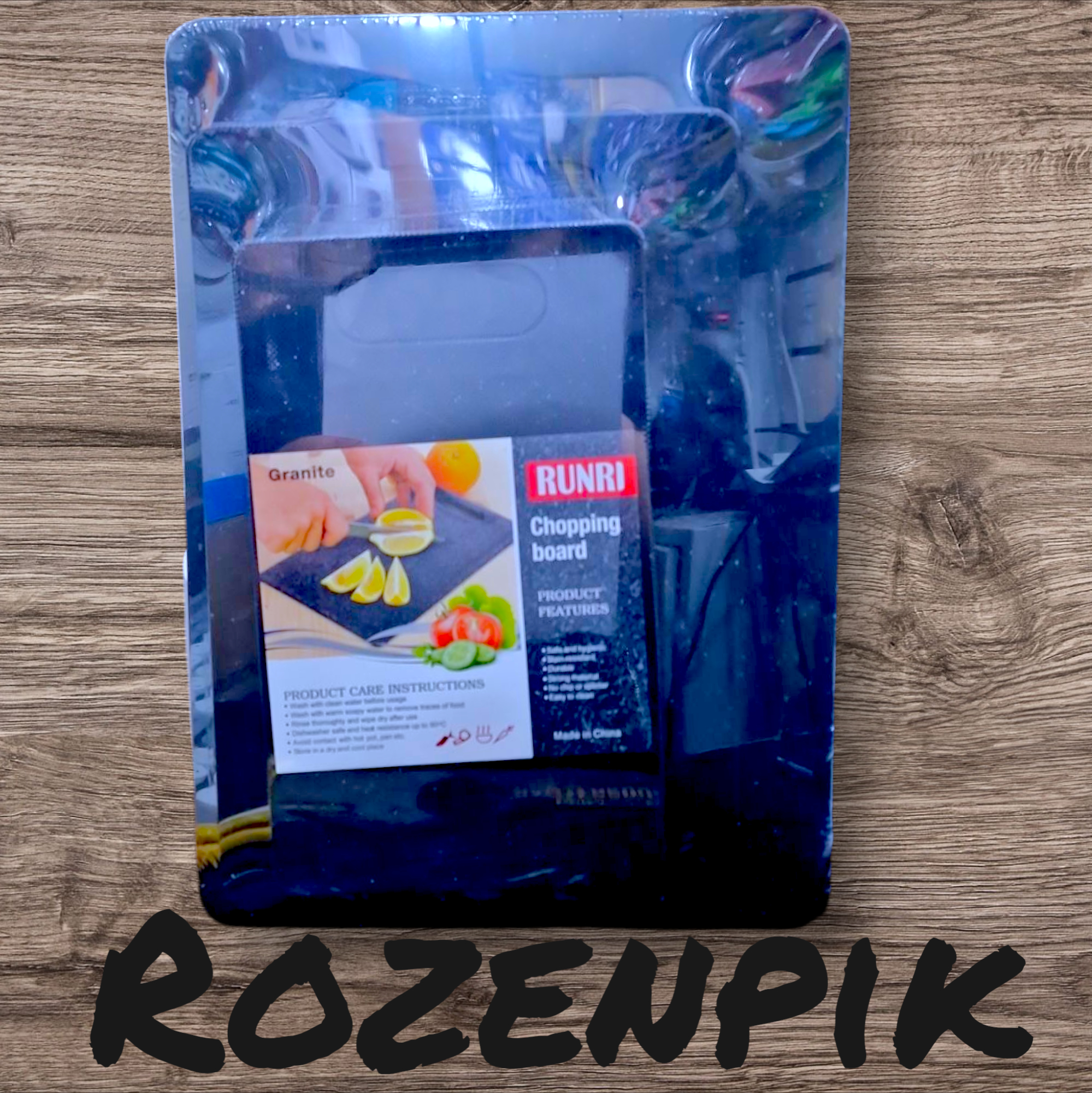 Набор доска чёрный мрамор Rozenpik 3шт