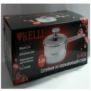 Сотейник из нержавеющей стали KL-4240 1,2л (1х9)