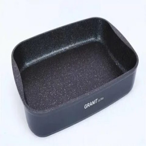 Противень 34 см*23.5см Rozenpik Черный Мрамор лав.