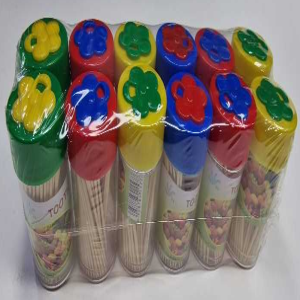 Зубочистки с цветными крышками (12шт/уп) (мал)