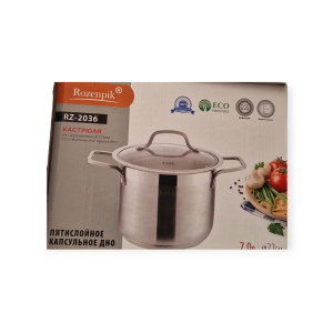 Кастрюль Rozenpik из нержавеющей стали 7л