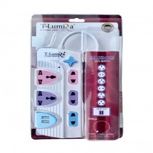 Удлинитель сетевой EU 5 Power T-Lumira 2USB (max 2500W)