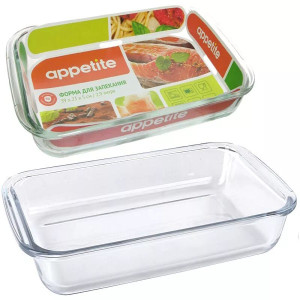 Форма стеклянная прямоугольная    39x23x5см/2,9л ТМ Appetite