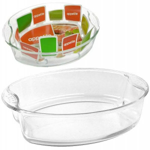 Форма стекл овал 39x27x6см/3,9л с руч ТМ Appetite
