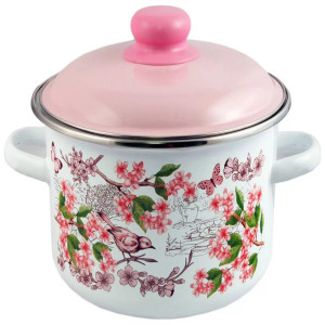 Кастрюля эмал цил  Apple Tree 2,0л ТМ Appetite