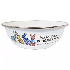 Миска эмал 2,5л нерж/об Зайцы TM Appetite